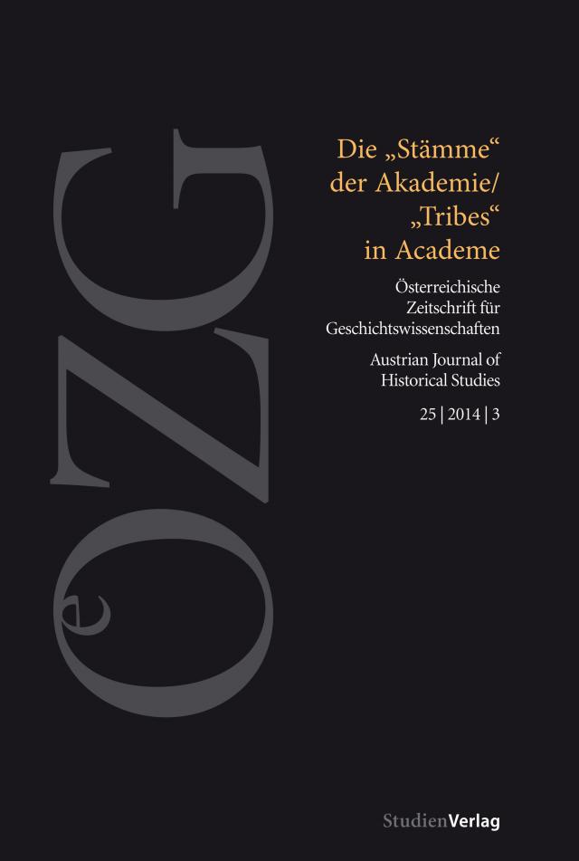 Österreichische Zeitschrift für Geschichtswissenschaften 3/2014