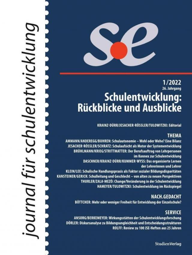 journal für schulentwicklung 1/2022