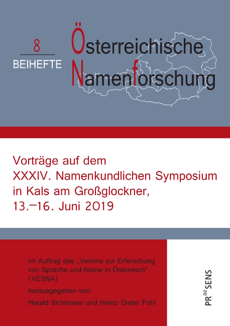 Vorträge auf dem XXXIV. Namenkundlichen Symposium in Kals am Großglockner, 13.–16. Juni 2019