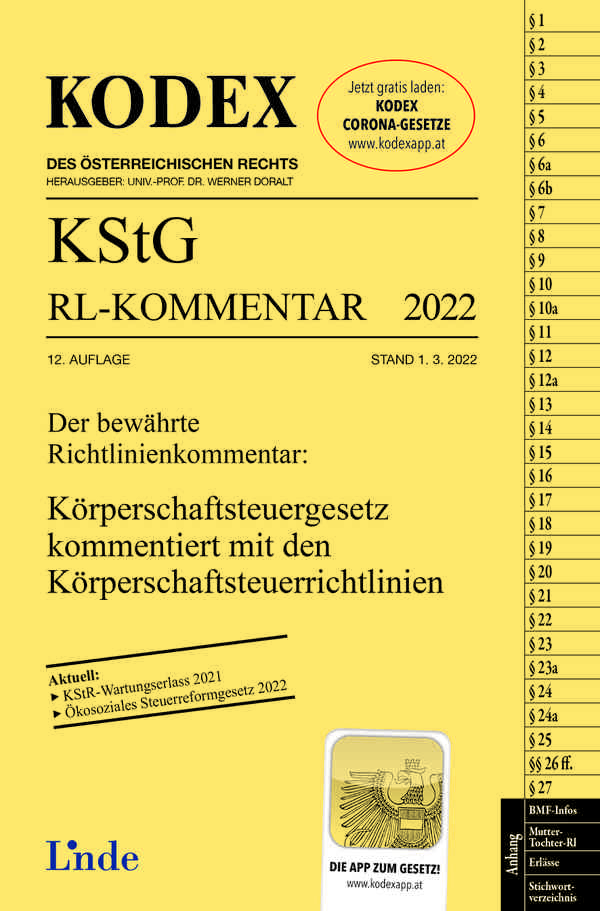 KODEX KStG Richtlinien-Kommentar 2022