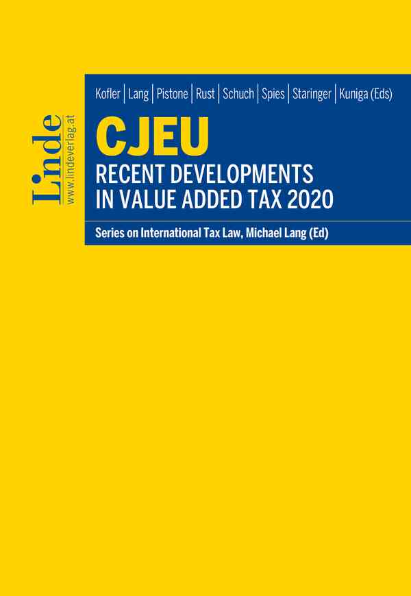 CJEU - Recent Developments in Value Added Tax 2020