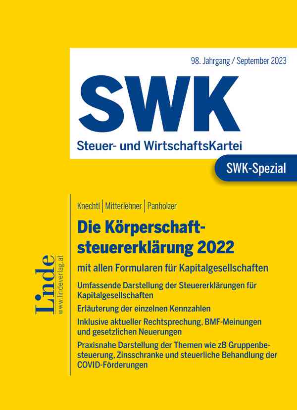 SWK-Spezial Die Körperschaftsteuererklärung 2022