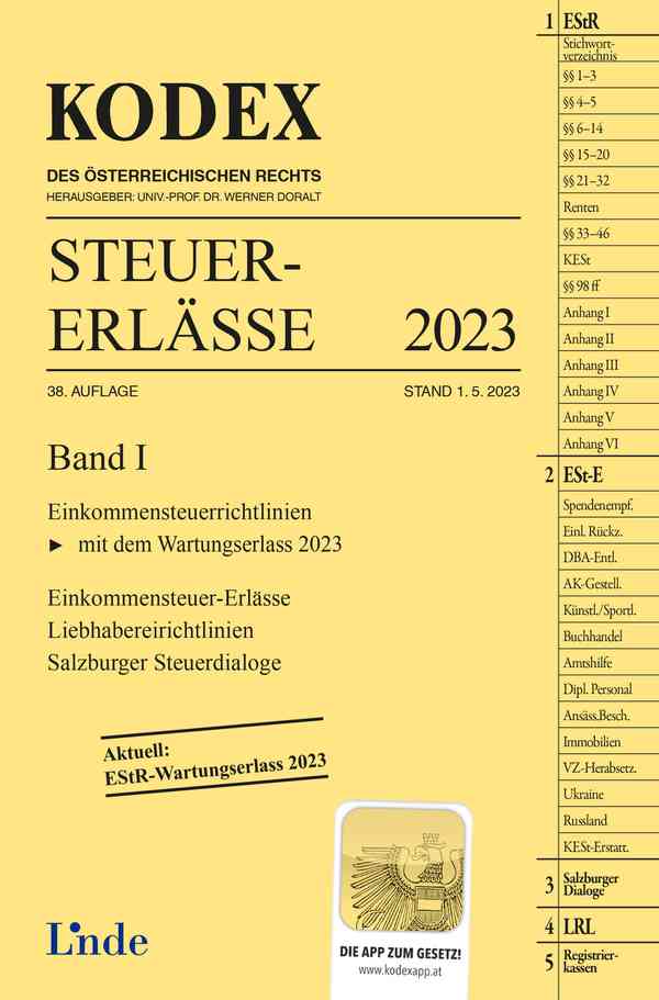 KODEX Steuer-Erlässe 2023, Band I