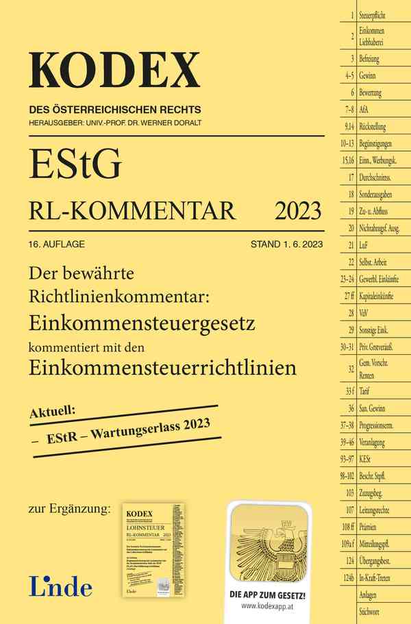 Kodex EStG Richtlinienkommentar 16. Aufl. 2023