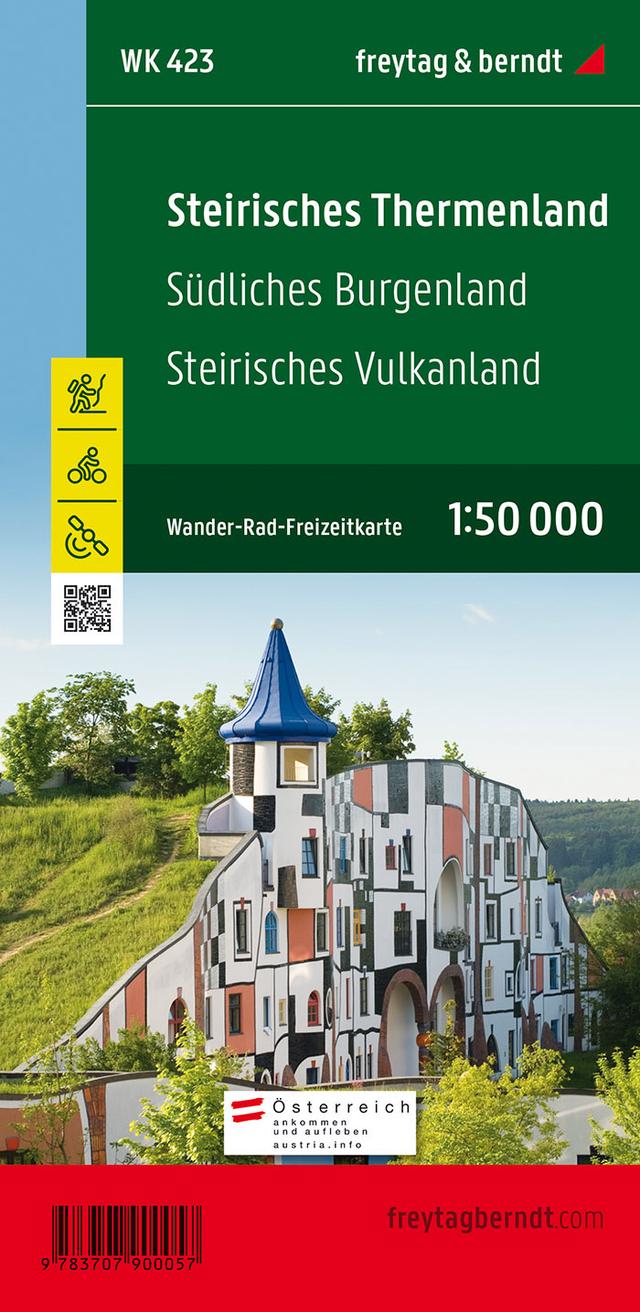 Steirisches Thermenland - Südliches Burgenland - Steirisches Vulkanland, Wanderkarte 1:50.000, WK 423