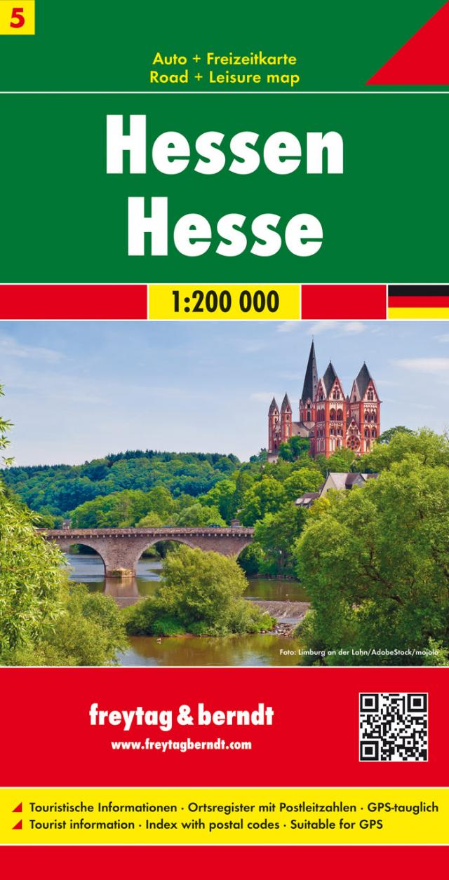 Freytag & Berndt Auto- und Freizeitkarte Hessen. Hesse / Assia