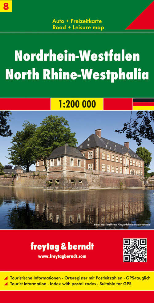 Freytag & Berndt Autokarte Nordrhein-Westfalen / North Rhine-Westphalia. Rhenanie-du-Nord-Westphalie / Nord Reno-Westfalia / Renania del Norte-Westfalia