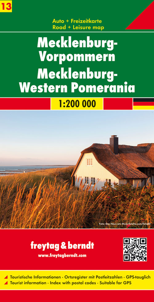 Freytag & Berndt Autokarte Mecklenburg-Vorpommern / Mecklenburg-Western Pomerania. Mecklembourg-Poméranie occidentale / Meclenburgo-Pomerania Occidentale / Mecklemburgo-Pomerania Occidental