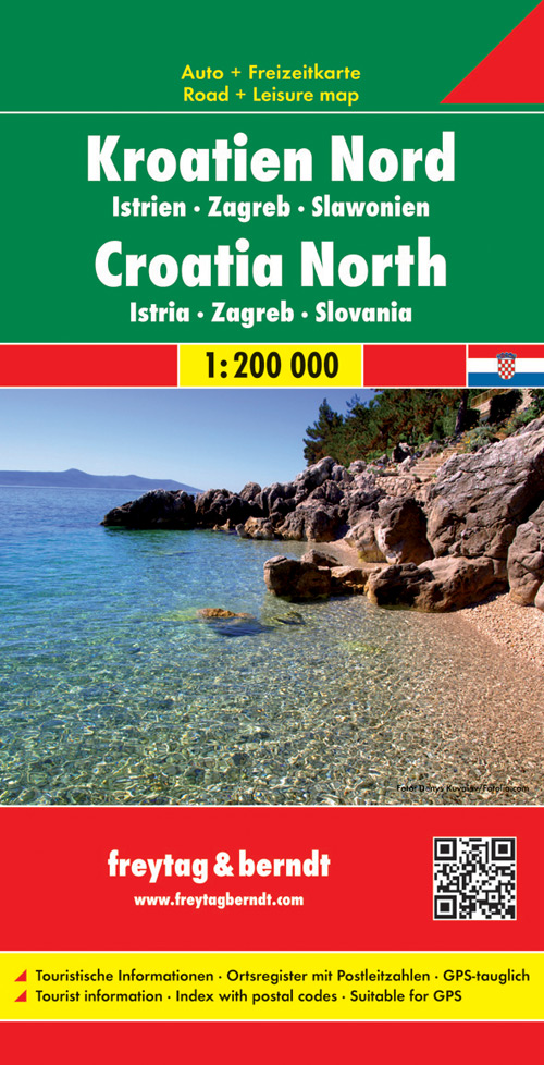 Freytag & Berndt Autokarte Kroatien Nord. Hrvatska sjever. Kroatie Noord