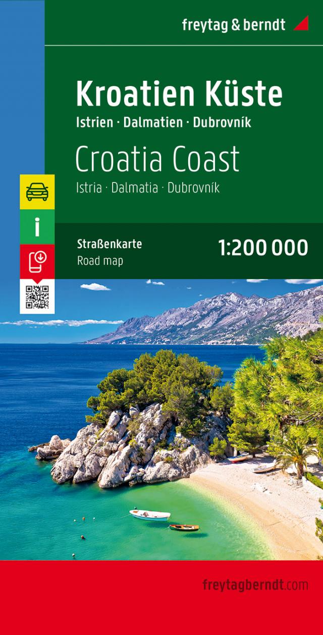 Freytag & Berndt Autokarte Kroatien, Küste. Hrvatska obala; Kroatie kust. Croatia Coast; Croatie Cote. Croazia Costa 7403
