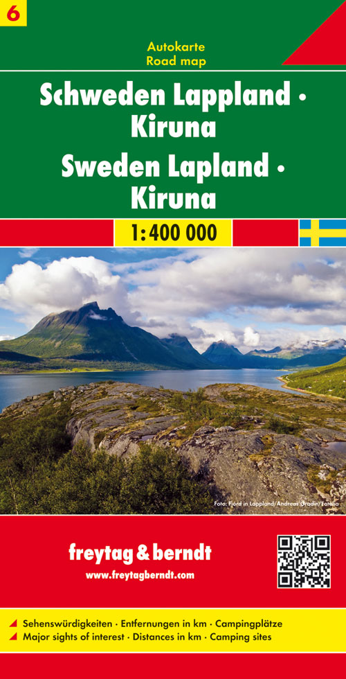 Schweden Lappland - Kiruna, Autokarte 1:400.000