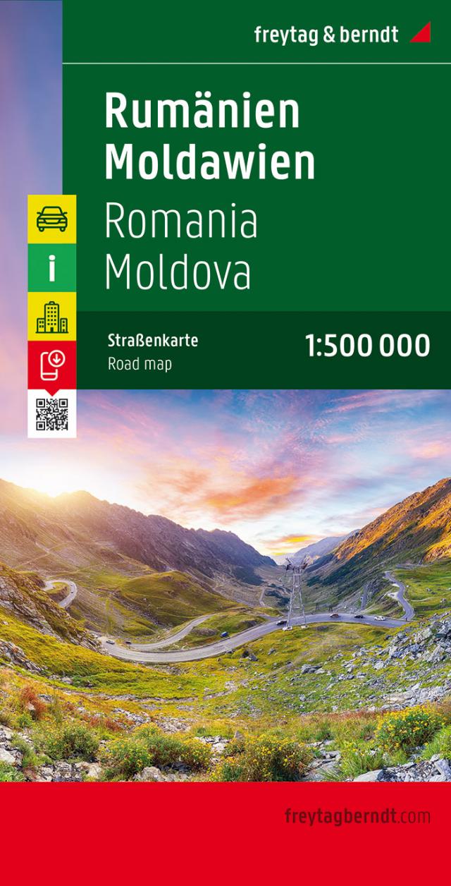 Rumänien - Moldawien, Straßenkarte 1:500.000, freytag & berndt