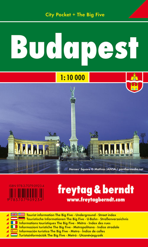 Budapest, City Pocket + The Big Five, Stadtplan 1:10.000