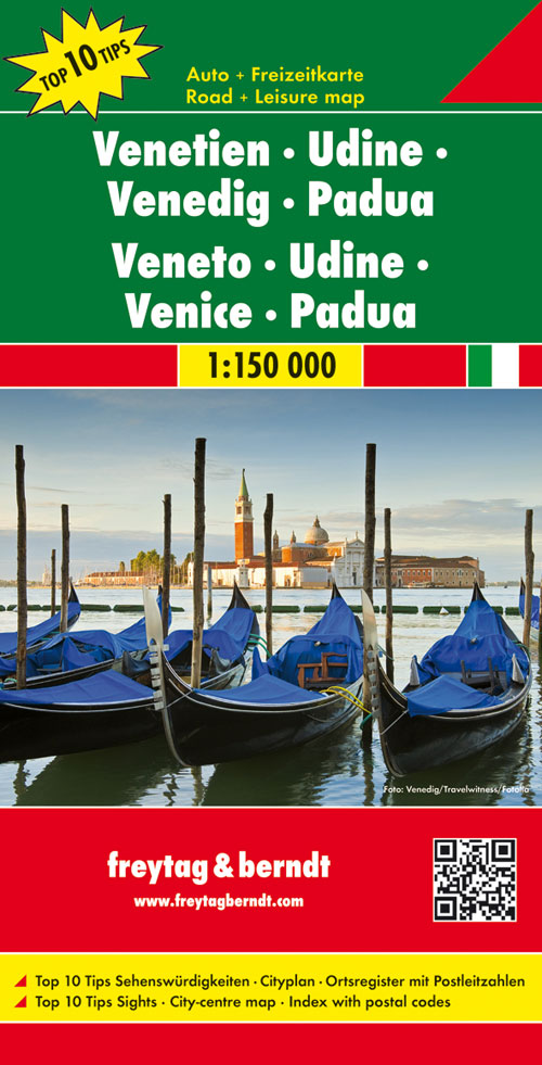 Venetien - Udine - Venedig - Padua, Autokarte 1:150.000, Top 10 Tips