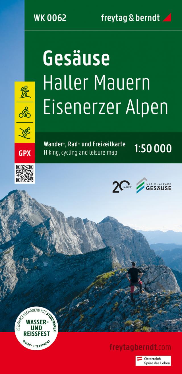 Gesäuse, Wander-, Rad- und Freizeitkarte 1:50.000, freytag & berndt, WK 0062