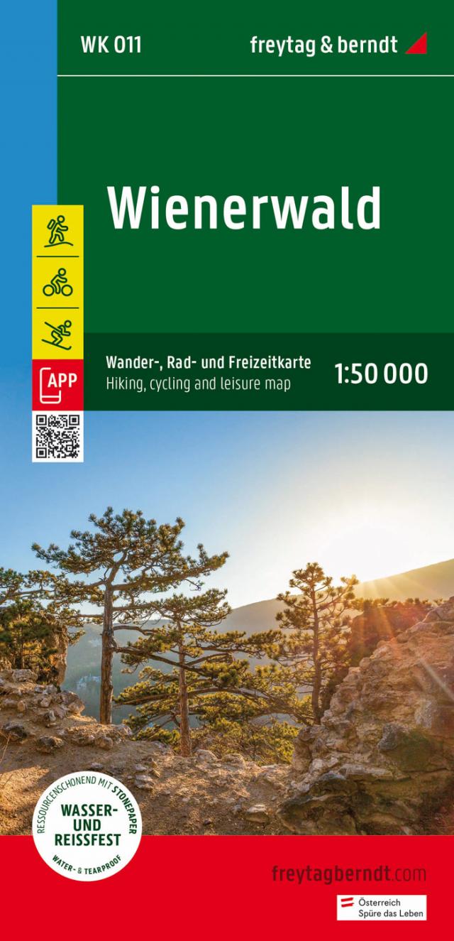 Wienerwald, Wander-, Rad- und Freizeitkarte 1:50.000, freytag & berndt, WK 011