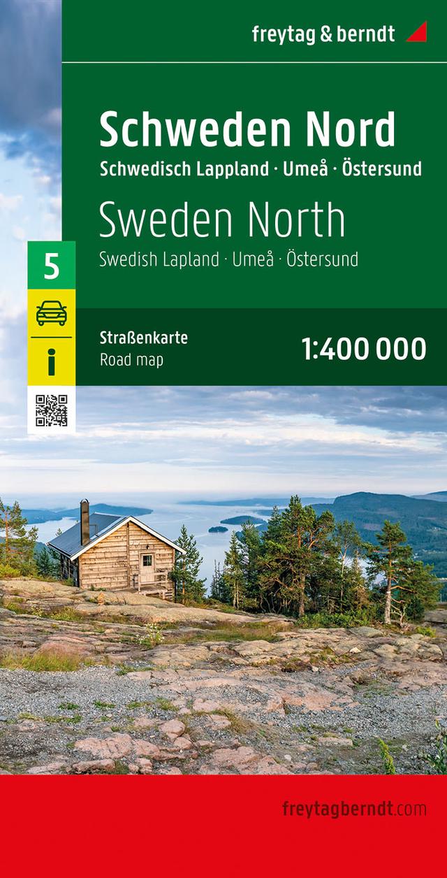 Schweden Nord, Straßenkarte 1:400.000, freytag & berndt