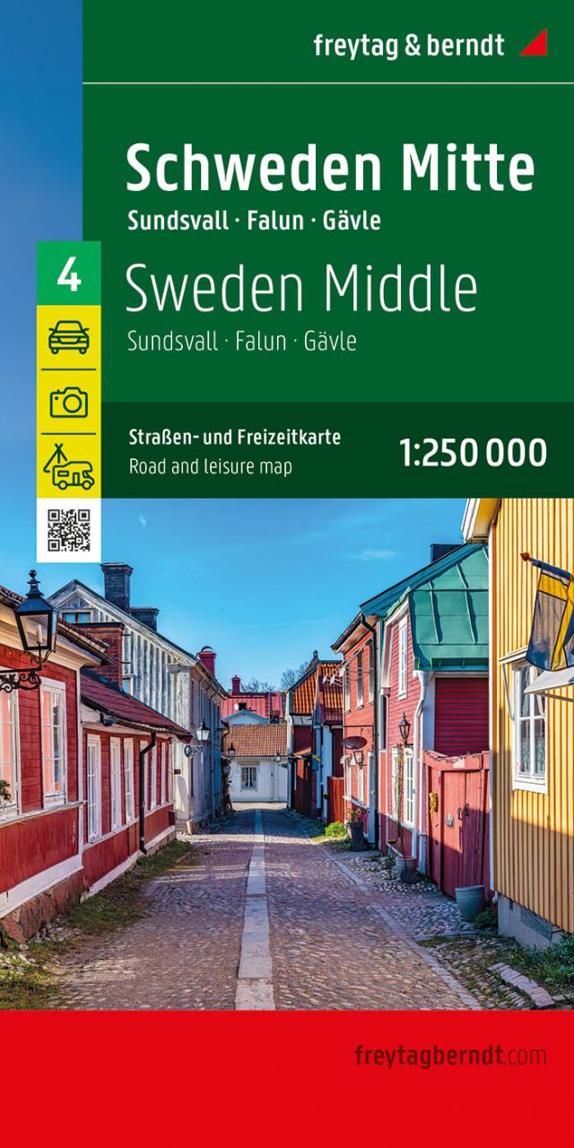 Schweden Mitte, Straßen- und Freizeitkarte 1:250.000, freytag & berndt