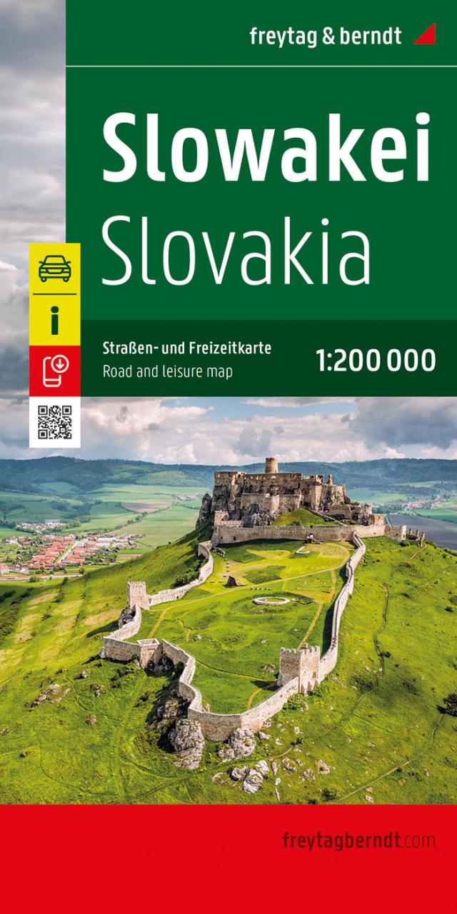 Slowakei, Straßen- und Freizeitkarte 1:200.000, freytag & berndt