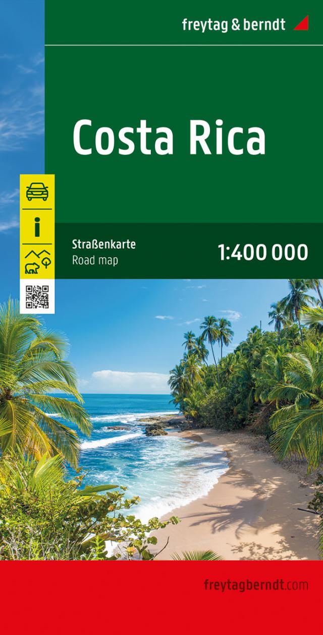 Costa Rica, Straßenkarte, 1:400.000, freytag & berndt