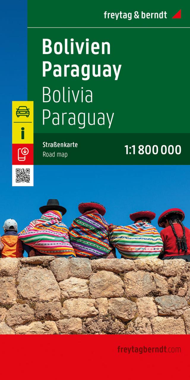 Bolivien - Paraguay, Straßenkarte 1:1.800.000, freytag & berndt