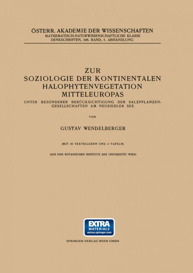 Zur Soziologie der Kontinentalen Halophytenvegetation Mitteleuropas