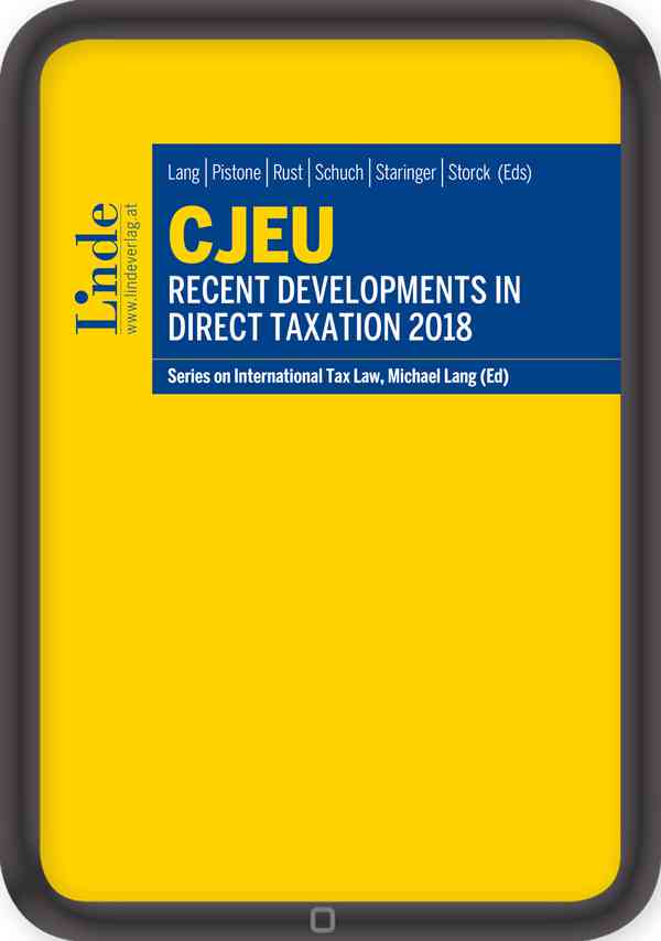 CJEU - Recent Developments in Direct Taxation 2018