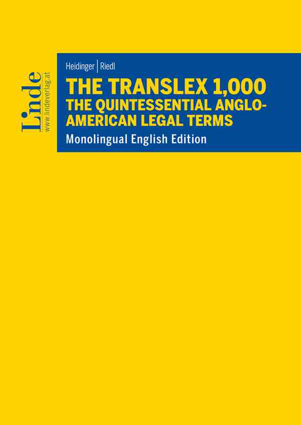 The Translex 1,000 - The Quintessential Anglo-American Legal Terms