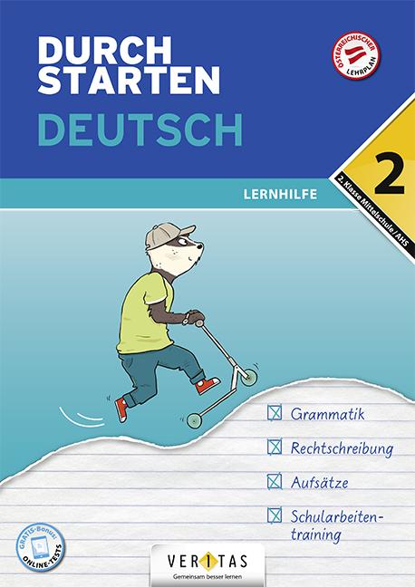 Durchstarten Deutsch 2. Klasse Mittelschule/AHS Lernhilfe