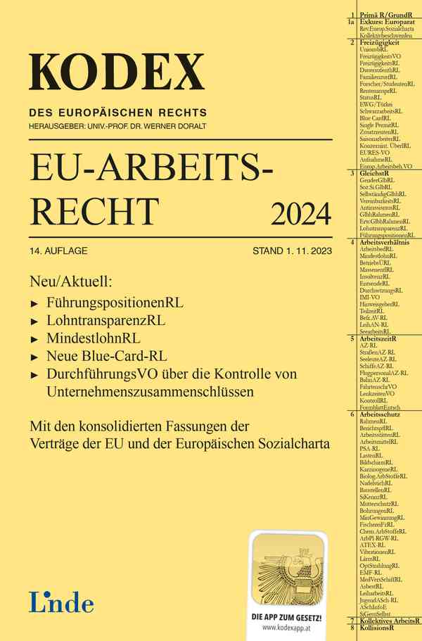 KODEX EU-Arbeitsrecht 2024