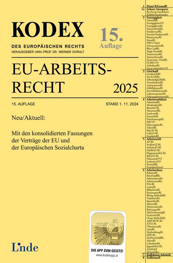 KODEX EU-Arbeitsrecht 2025