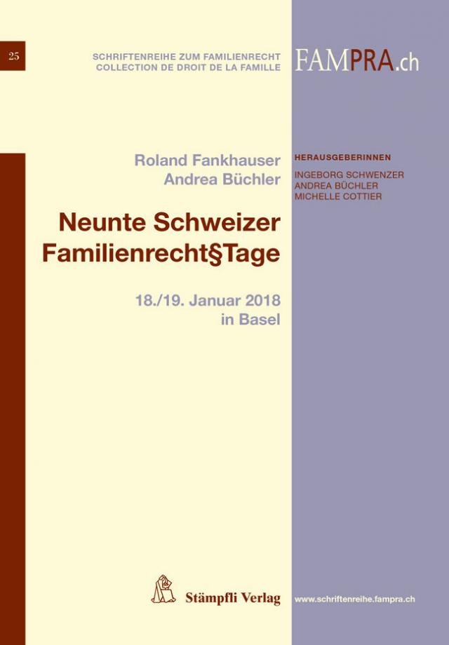 Neunte Schweizer Familienrecht§tage