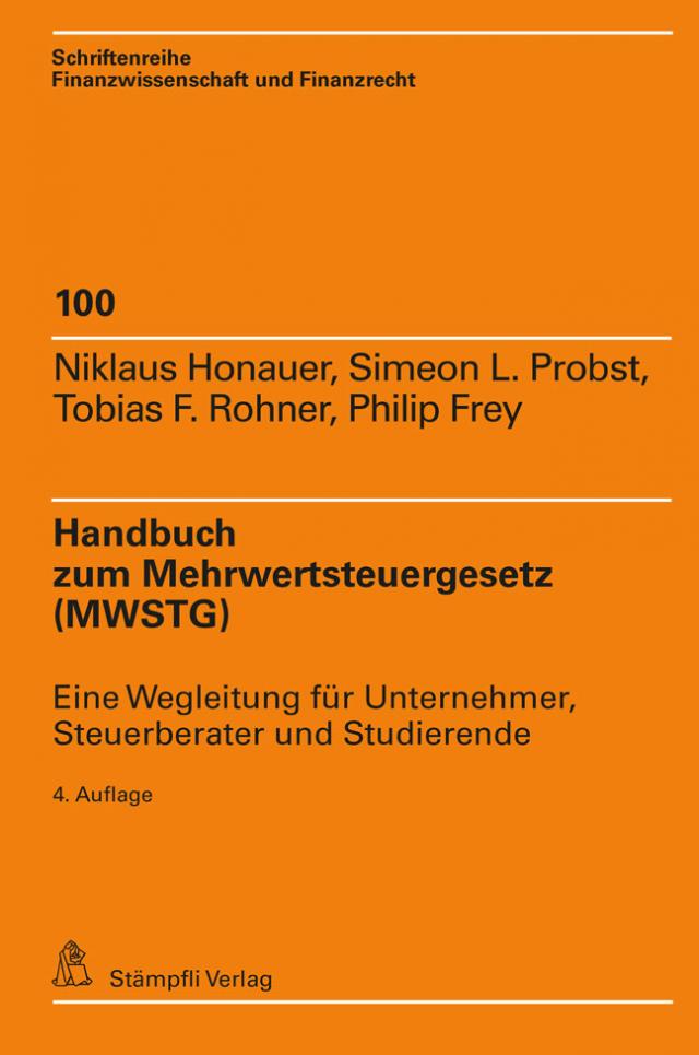 Handbuch zum Mehrwertsteuergesetz (MWSTG)