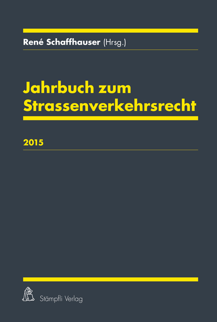 Jahrbuch zum Strassenverkehrsrecht 2015