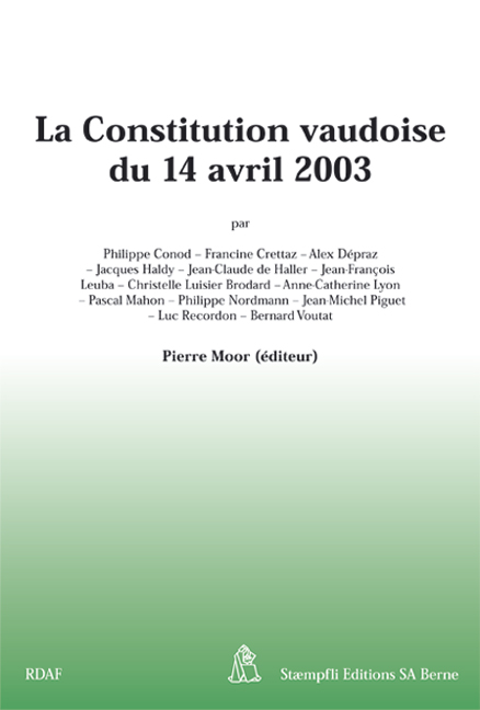 La Constitution vaudoise du 14 avril 2003