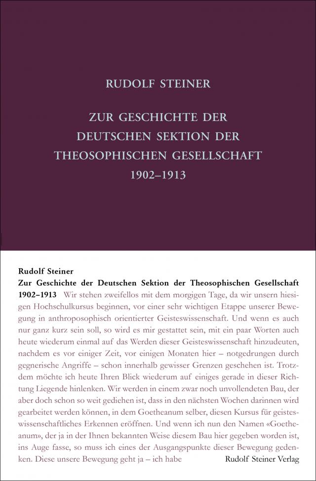 Zur Geschichte der Deutschen Sektion der Theosophischen Gesellschaft 1902–1913