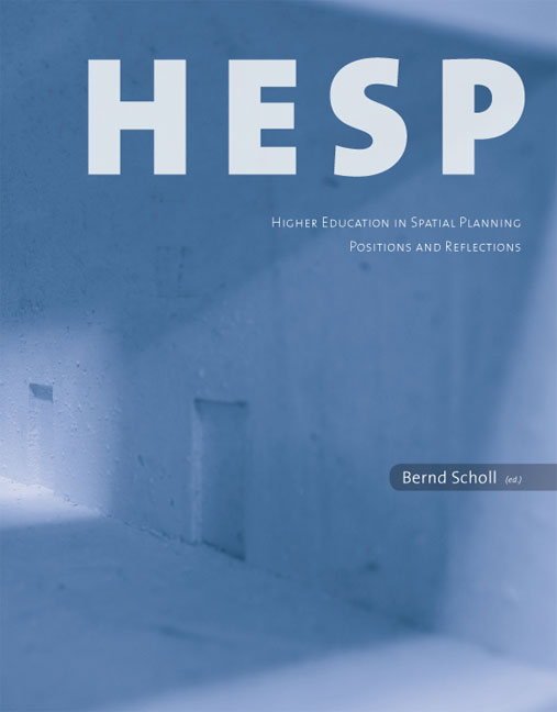 HESP  -  Higher Education in Spatial Planning : Positions and Reflections