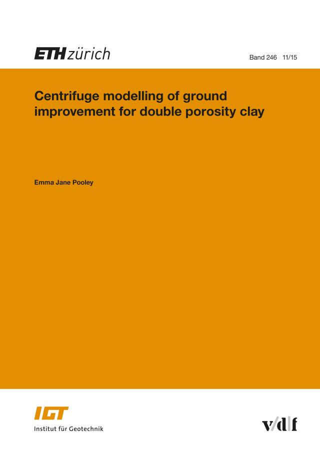 Centrifuge modelling of ground improvement for double porosity clay