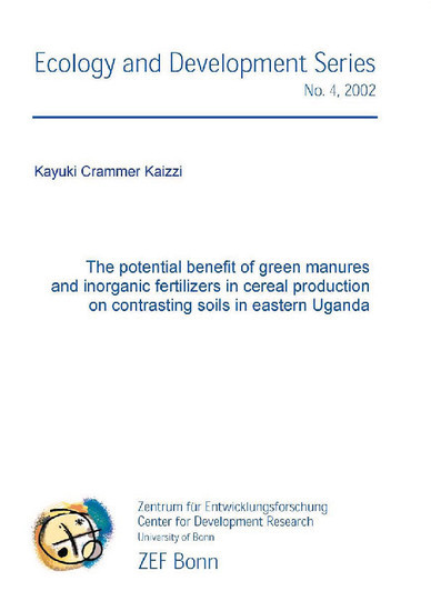 The potential benefit of green manures and inorganic fertilizers in cereal production on contrasting soils in eastern Uganda