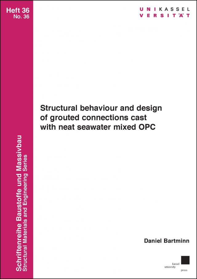 Structural behaviour and design of grouted connections cast with neat seawater mixed OPC