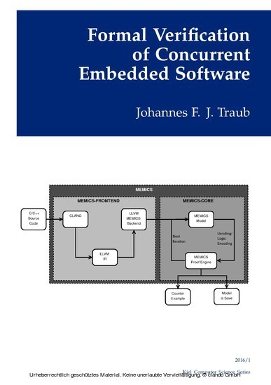 Formal Verification of Concurrent Embedded Software Kiel Computer Science Series 2016  