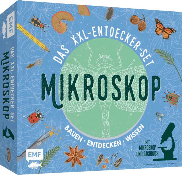Das XXL-Entdecker-Set – Mikroskop: Mit Mikroskop, Linsen und Objektträgern + Sachbuch mit faszinierenden Experimenten