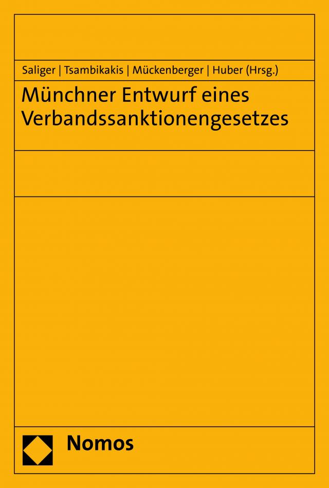 Münchner Entwurf eines Verbandssanktionengesetzes