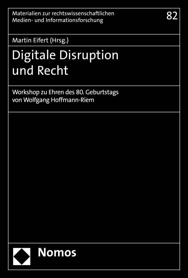 Digitale Disruption und Recht