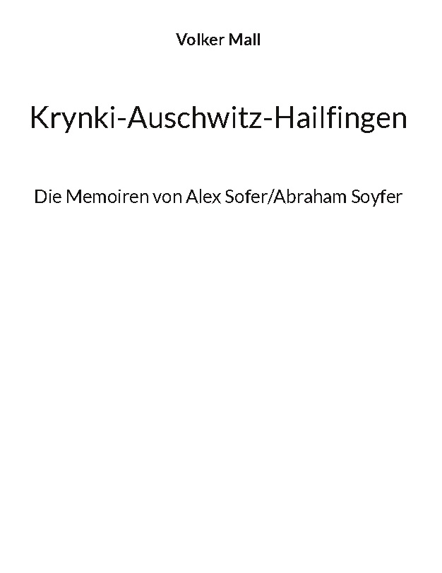 Krynki-Auschwitz-Hailfingen