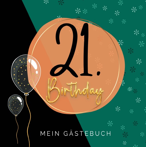 21. Geburtstag- Premium Gästebuch Blanko