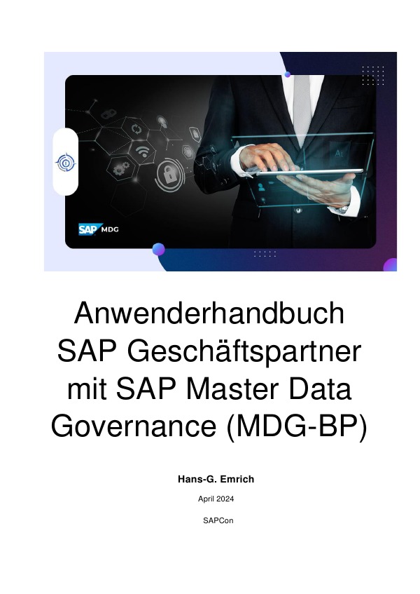 Anwenderhandbuch  SAP Geschäftspartner mit SAP Master Data Governance (MDG-BP)