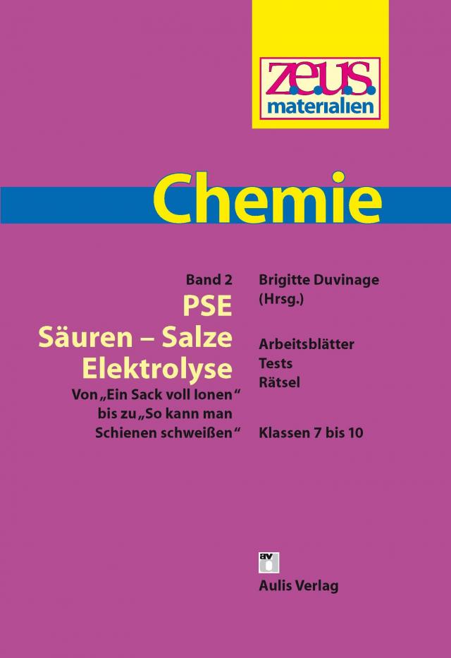 PSE - Säuren - Salze - Elektrolyse