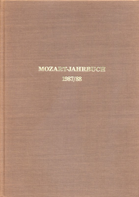 Mozart-Jahrbuch / 1987/88