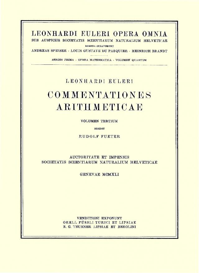 Commentationes algebraicae ad theoriam combinationum et probabilitatum pertinentes